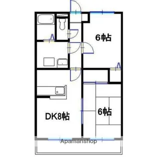 メゾン城南【2階】の間取り