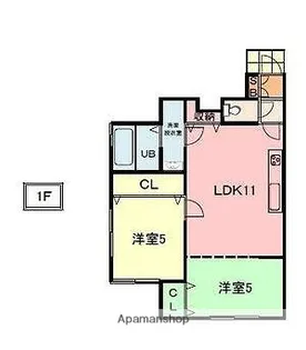 サファイア伊伝居4号【4号-1F号室】の間取り