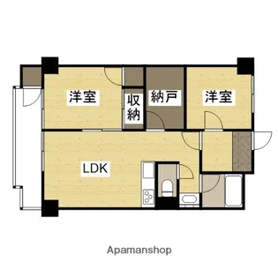 グローバル御国マンション【205号室】の間取り