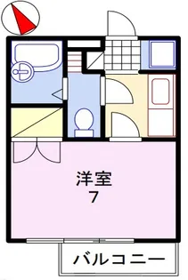 ジュネス白国【208号室号室】の間取り