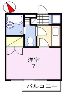 ジュネス白国【203号室号室】の間取り