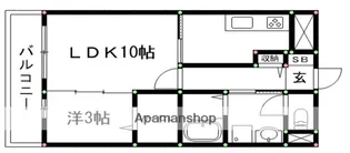 マジェスティコート【101号室】の間取り