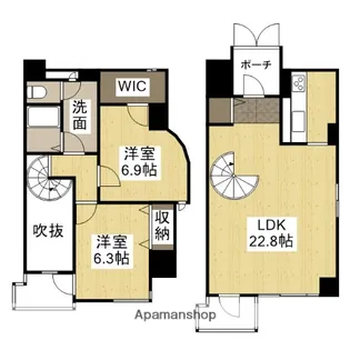フィールトレイン【330号室】の間取り