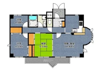 フィールトレイン【733号室】の間取り