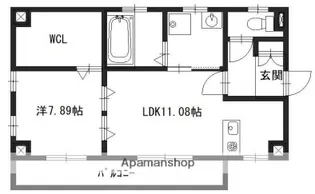 プリエール船場川【402号室】の間取り