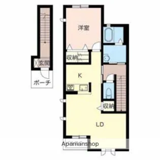 プレミア南条・シャーメゾン南条 B【201号室】の間取り