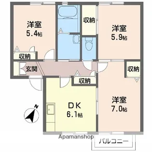 ディアス千尋【2階】の間取り