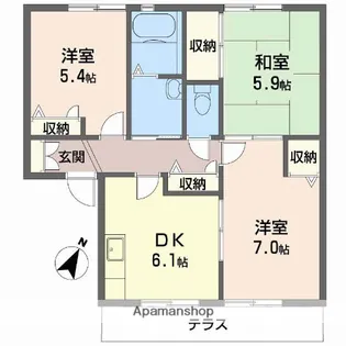 ディアス千尋【1階】の間取り