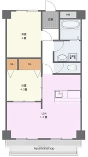 ヌーベルメゾン清水【5階】の間取り