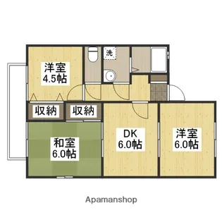 グラッドガーデンミキ【101号室】の間取り