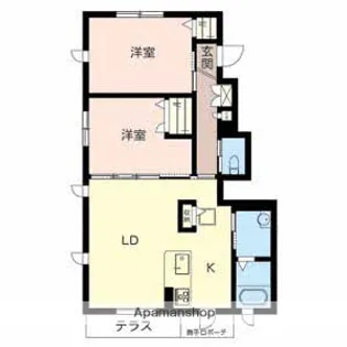 セントラヴィーヌ山手Ⅴ【1階】の間取り