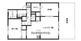 ラフィネ宮前【1階】の間取り