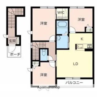 シャーメゾン坂元 B【2階】の間取り