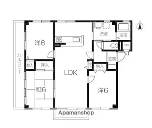 リバティ田寺【2階】の間取り