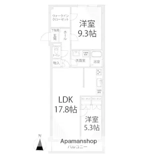 キャッスルコート御立唐立【2階】の間取り