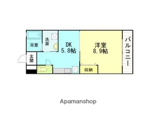 ドルチェヴィータ【401号室】の間取り