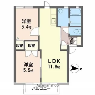 ディアスあこちこ【2階】の間取り