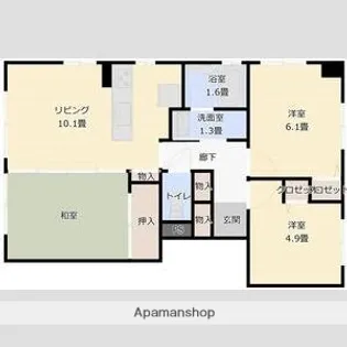 プレステージ姫路Ⅴ【7階】の間取り