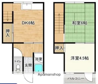 土山グリーンハウス【2号号室】の間取り