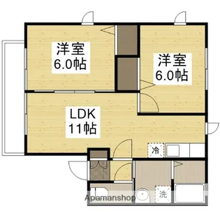 ガーデンハイツ【B201号室】の間取り