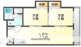 ペシュ七番館【404号室】の間取り