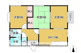 ハウス新町【2-B号室】の間取り