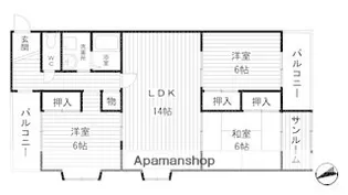 メゾンやすむろⅡ【4-B号室】の間取り