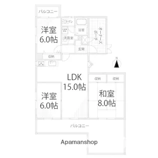 サンフェニックス21【901号室】の間取り