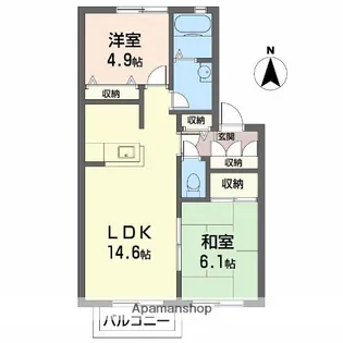 セファミ太子【1階】の間取り
