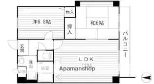 グリーンハイツ東山Ⅱ【602号室】の間取り