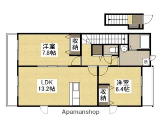 ユートピー・エイト南【202号室】の間取り