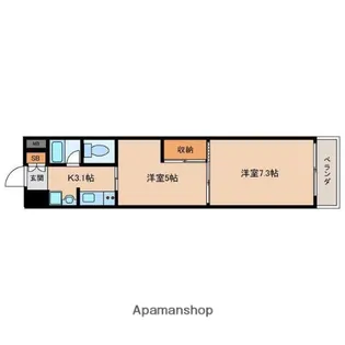 宮西パレス 壱号館【2階】の間取り
