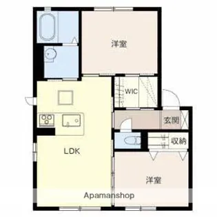 シャーメゾン下河原 B【102号室】の間取り