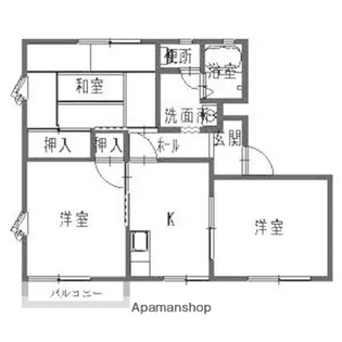 ウエストレイク A【203号室】の間取り