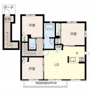 アパーゼ英賀・ボヌール英賀 A【2階】の間取り