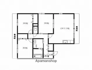 アピアス姫路【101号室】の間取り