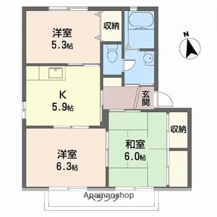 シャーメゾン蒲田 A【2階】の間取り
