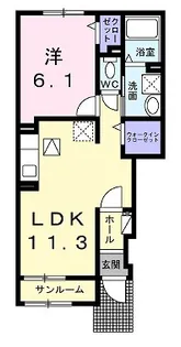 ベルオーブR【1階】の間取り