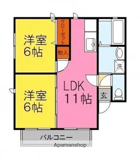 絵領ガーデン【102号室】の間取り