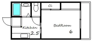 アーバン砥堀【201号室号室】の間取り
