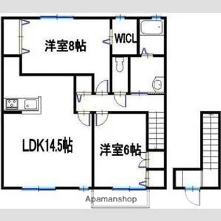 ブランフルーレA【2階】の間取り
