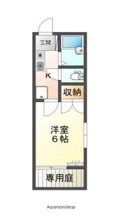 エフメゾン新在家【1-6号室】の間取り