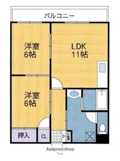アルコラカーサ町坪【3階】の間取り