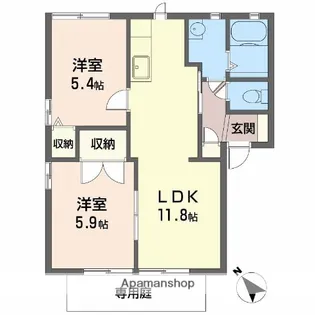 フォーレス佐土 B【1階】の間取り