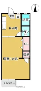若竹ハイツ【202号室】の間取り