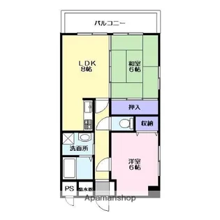 リバーサイド白鷺【305号室】の間取り