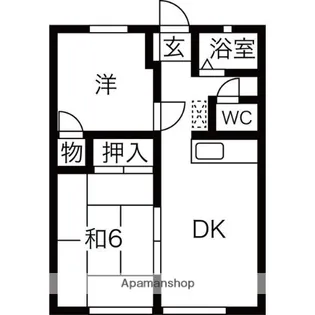 サンシティ小坂【103号室】の間取り