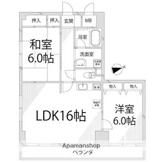 青山NKマンション【4階】の間取り