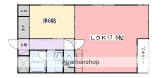 広畑中村コーポ【3階】の間取り
