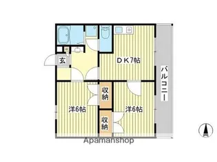 プライムハイツ寺家【203号室】の間取り